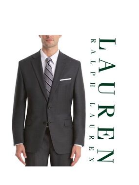 Ralph Lauren LRL 44R (36x32) Men's Charcoal Gray Two-Button 2 piece Suit